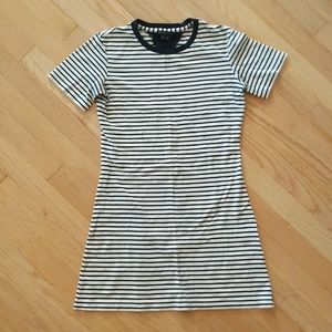Theory Classic Navy Striped Dress